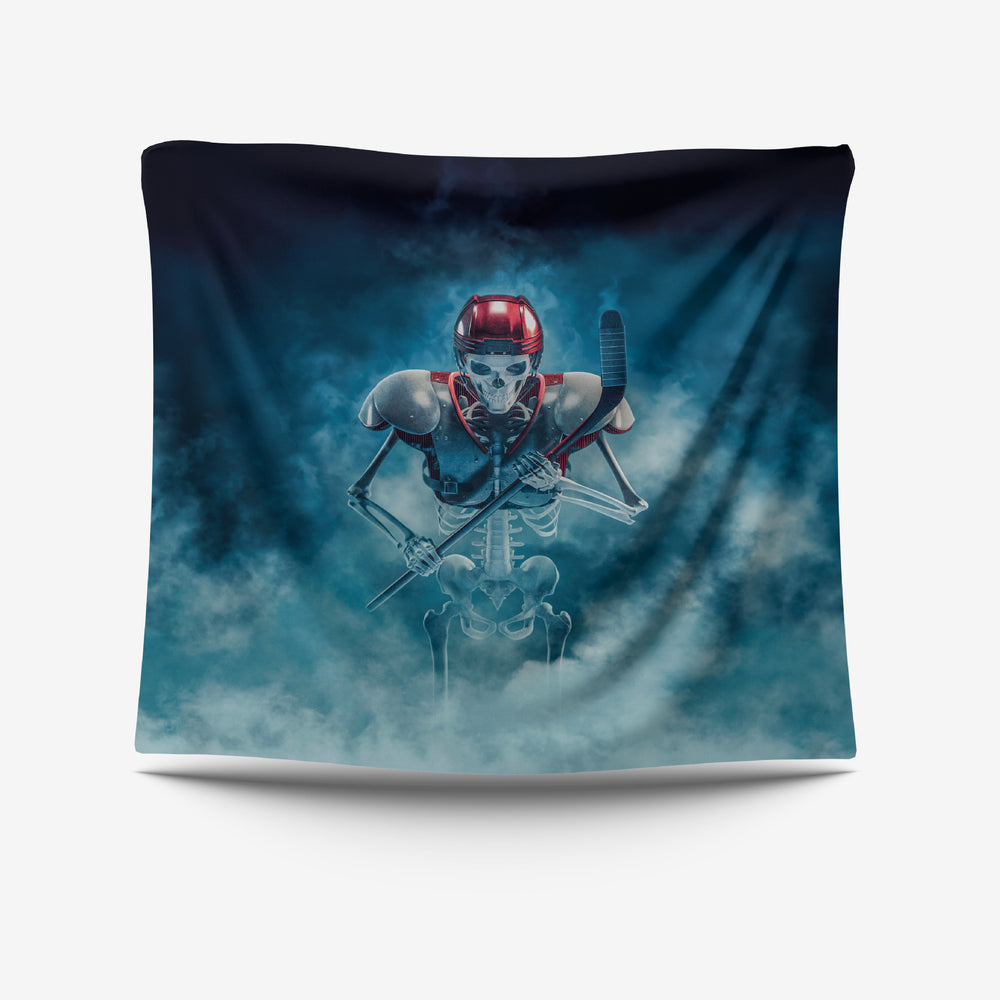 Skull-Themed Polyester Tapestry for Home Decor
