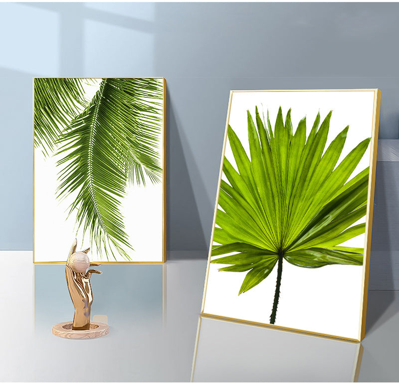 Frameless Green Plant Canvas Art