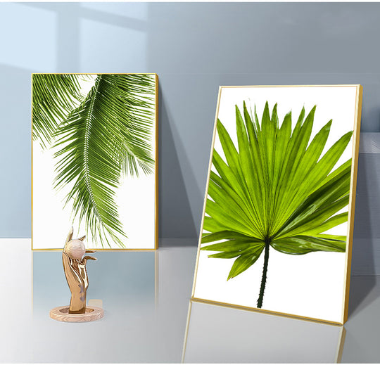 Frameless Green Plant Canvas Art