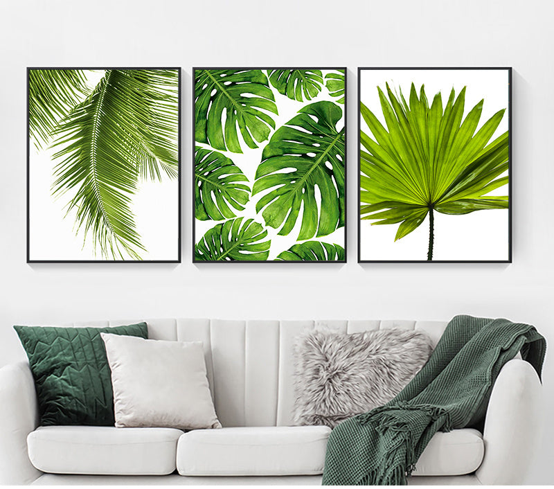 Frameless Green Plant Canvas Art