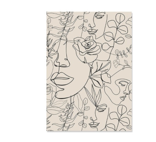 Boho Abstract Animals Canvas Art